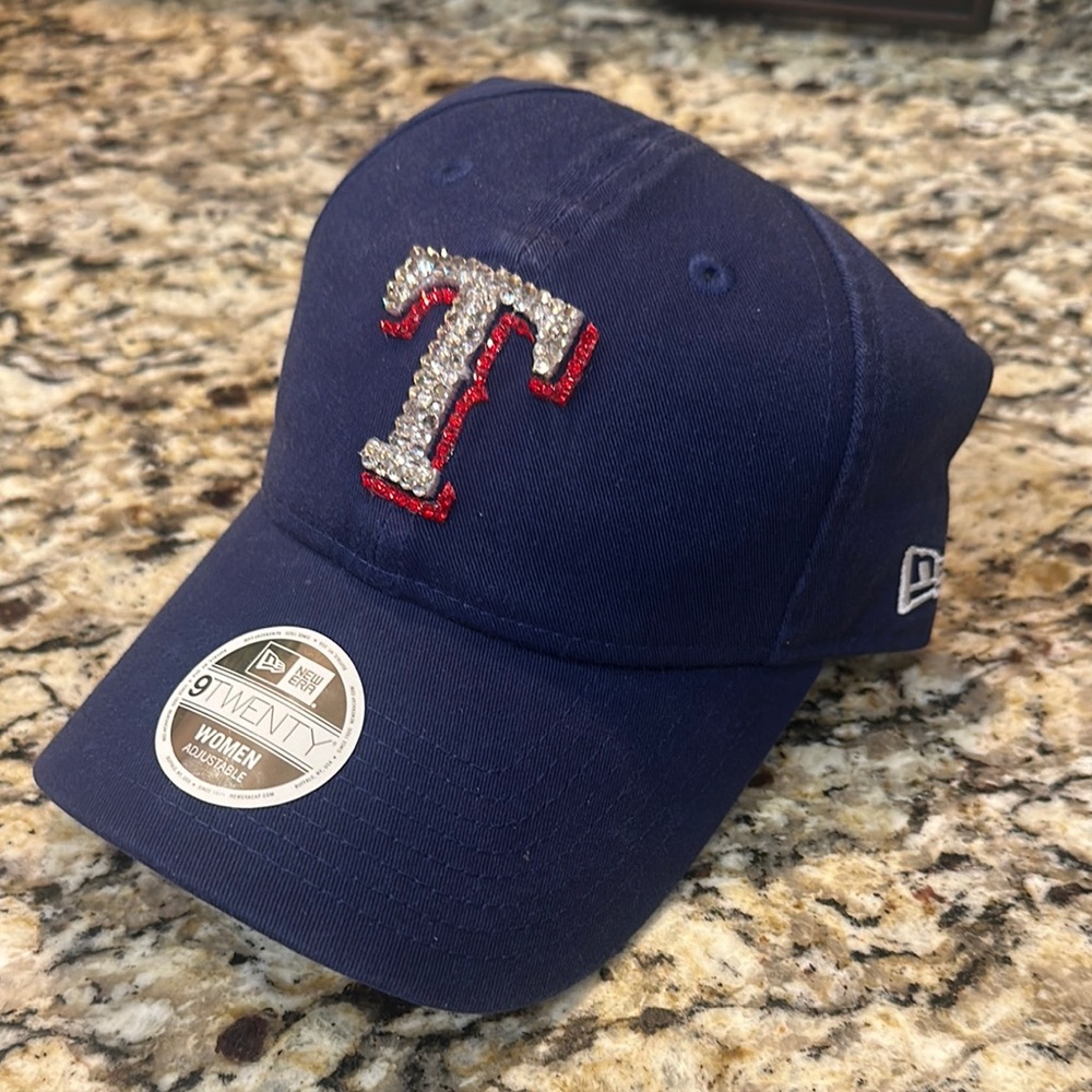 Texas Rangers Women’s New Era Swarovski Bling Adjustable Hat Cap Brand New